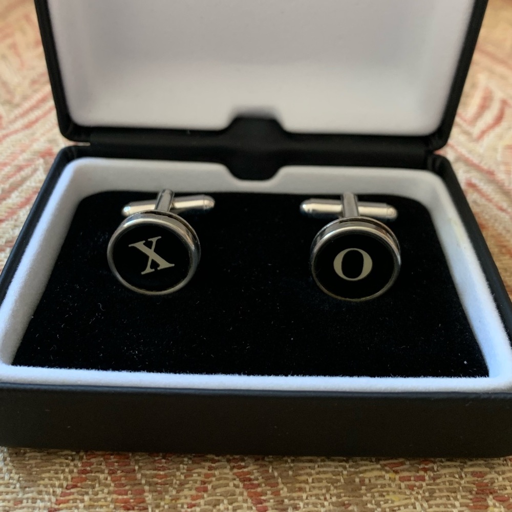 BHLDN Cuff Links Typewriter Style X&O